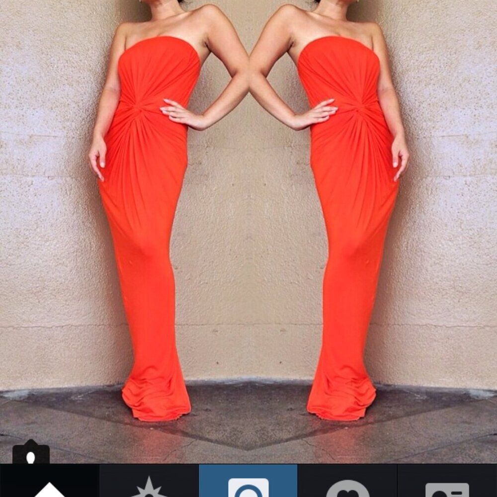 Young Fabulous & Broke Strapless Knotted Waist Maxi Dress